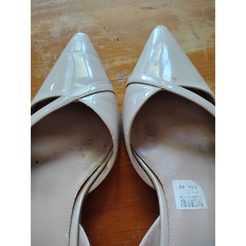 FIONI Women’s Beige Pointed Toe Slingback Heels US 12 Used Relax Cosplay Boho - Picture 5 of 9
